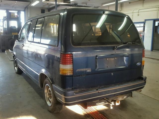 1FMCA11UXKZB13076 - 1989 FORD AEROSTAR BLUE photo 3