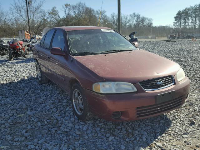 3N1CB51D92L627231 - 2002 NISSAN SENTRA XE BURGUNDY photo 1