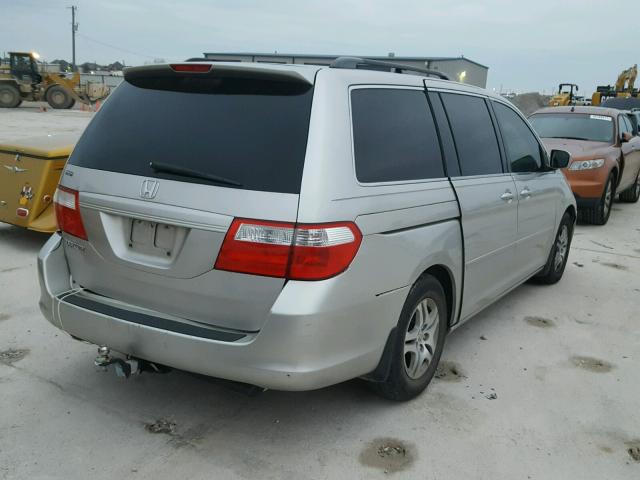 5FNRL38736B025440 - 2006 HONDA ODYSSEY EX GRAY photo 4