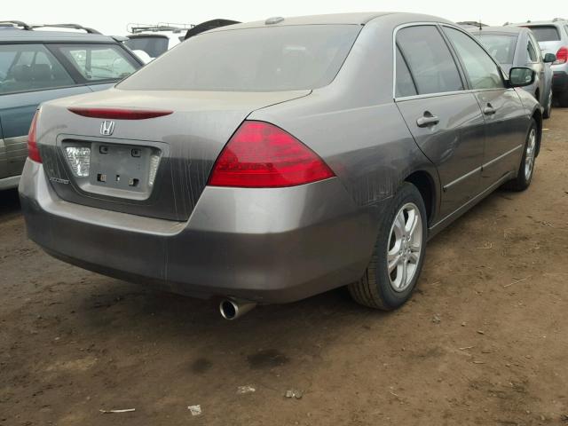 1HGCM56807A102111 - 2007 HONDA ACCORD EX GRAY photo 4