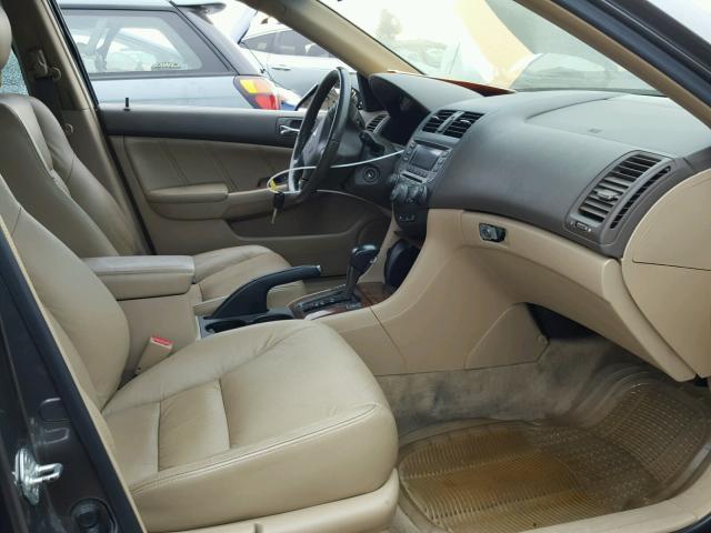 1HGCM56807A102111 - 2007 HONDA ACCORD EX GRAY photo 5