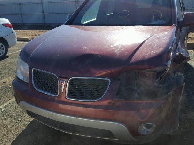 2CKDL33F786322950 - 2008 PONTIAC TORRENT BURGUNDY photo 7