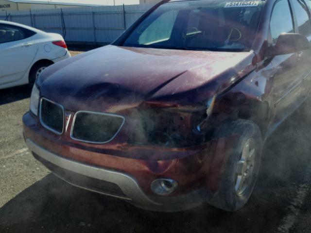 2CKDL33F786322950 - 2008 PONTIAC TORRENT BURGUNDY photo 9