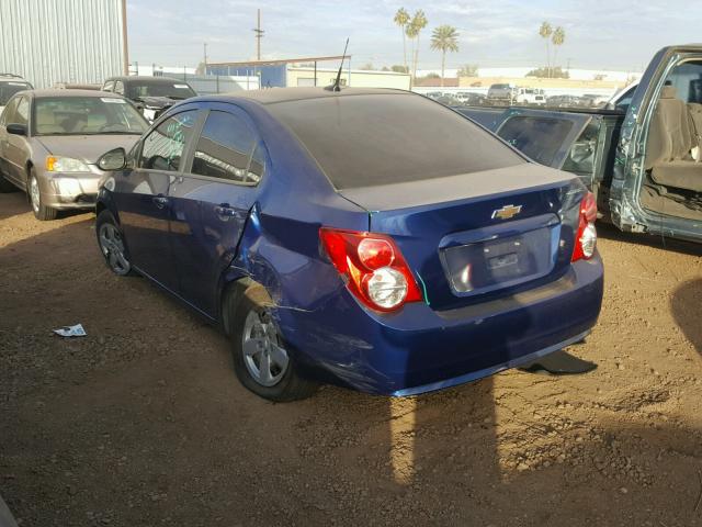 1G1JA5SH9D4164615 - 2013 CHEVROLET SONIC LS BLUE photo 3