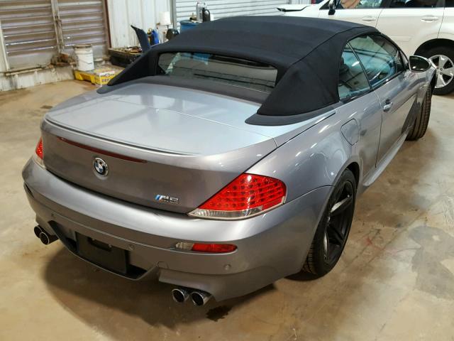 WBSEK93537CS32041 - 2007 BMW M6 GRAY photo 4