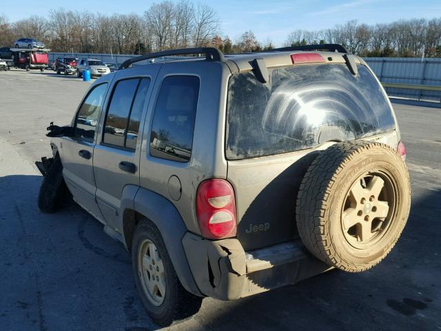 1J4GL48K16W137287 - 2006 JEEP LIBERTY SP GRAY photo 3