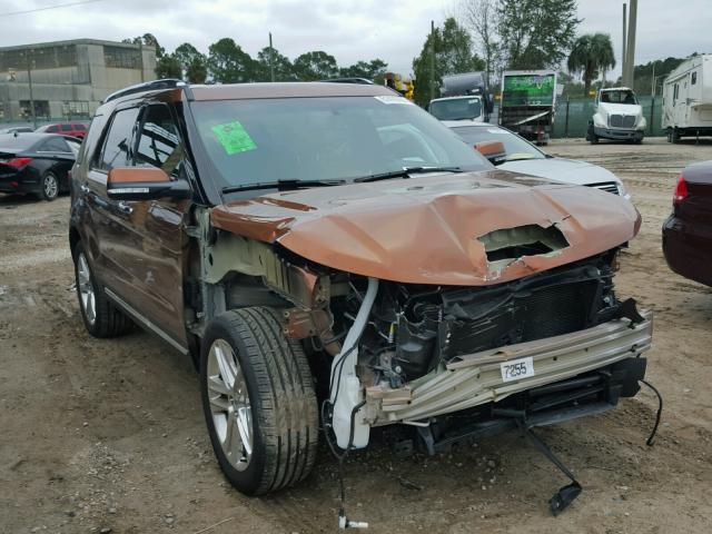 1FM5K7F83HGA07979 - 2017 FORD EXPLORER L ORANGE photo 1