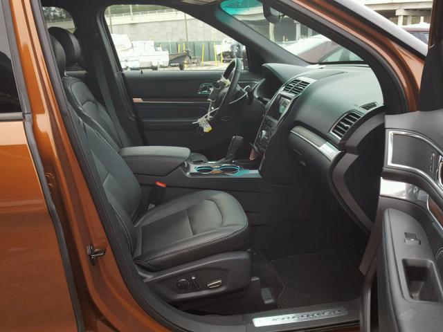 1FM5K7F83HGA07979 - 2017 FORD EXPLORER L ORANGE photo 5