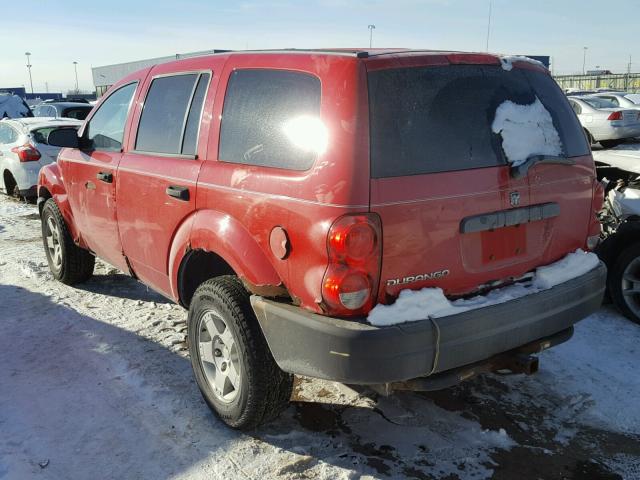 1D4HB38N74F214195 - 2004 DODGE DURANGO ST RED photo 3