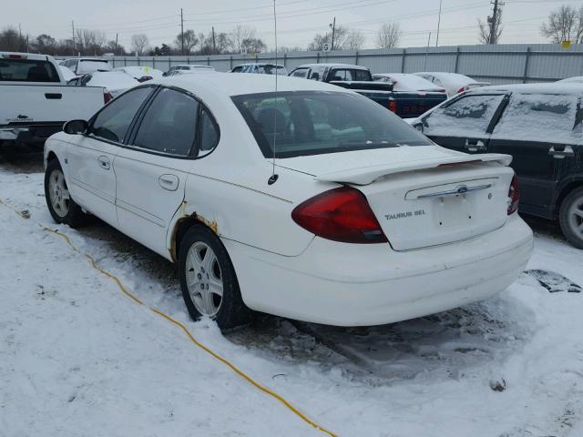 1FAHP56S12G111614 - 2002 FORD TAURUS SEL WHITE photo 3