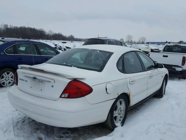 1FAHP56S12G111614 - 2002 FORD TAURUS SEL WHITE photo 4