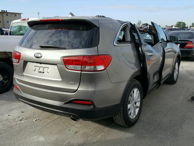 5XYPG4A3XHG277948 - 2017 KIA SORENTO LX GRAY photo 4