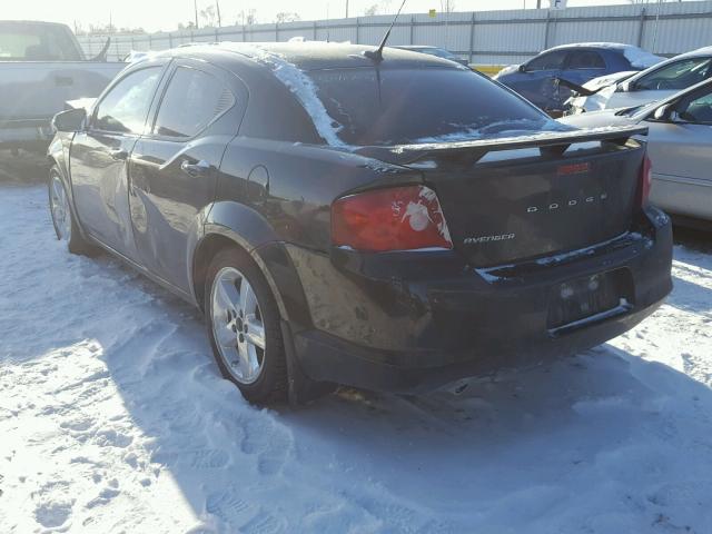 1B3BD2FG7BN506980 - 2011 DODGE AVENGER LU BLACK photo 3