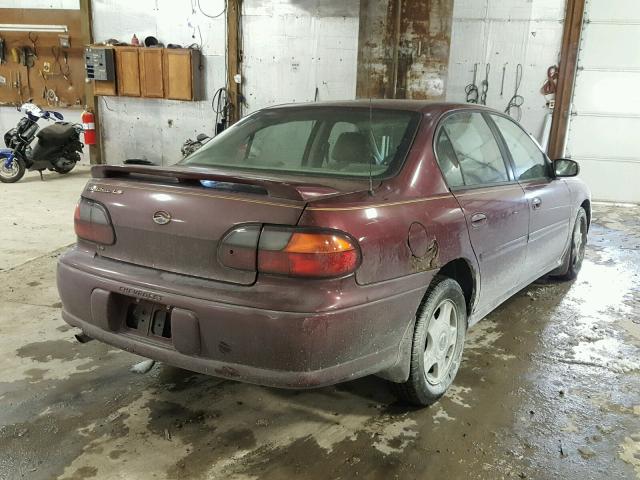 1G1NE52J316155093 - 2001 CHEVROLET MALIBU LS MAROON photo 4