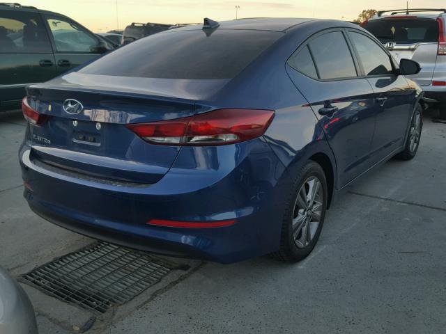 5NPD84LF5HH133305 - 2017 HYUNDAI ELANTRA SE BLUE photo 4