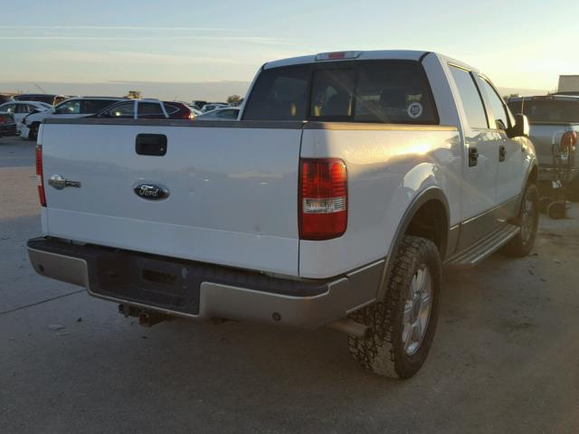 1FTPW14556KB03744 - 2006 FORD F150 SUPER WHITE photo 4