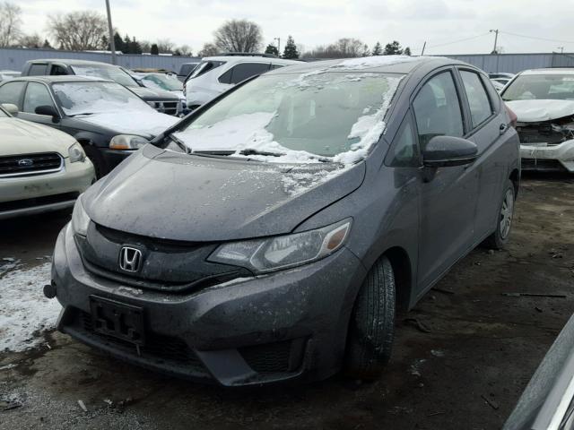 3HGGK5H58FM740781 - 2015 HONDA FIT LX GRAY photo 2