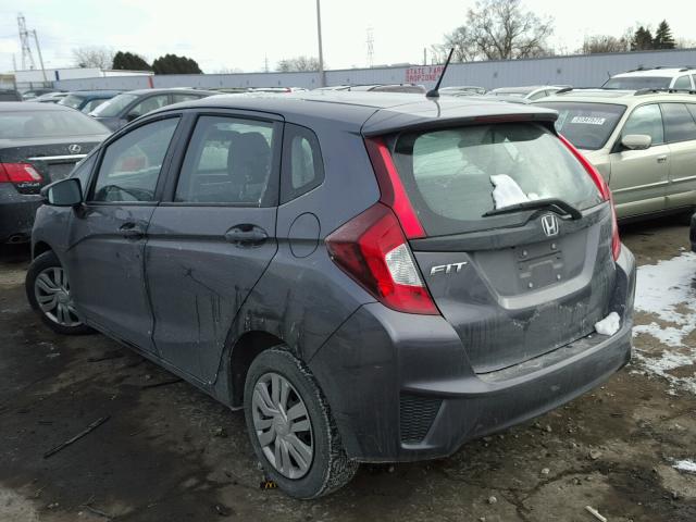 3HGGK5H58FM740781 - 2015 HONDA FIT LX GRAY photo 3