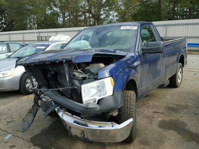 1FTRF12W39KB89905 - 2009 FORD F150 BLUE photo 2