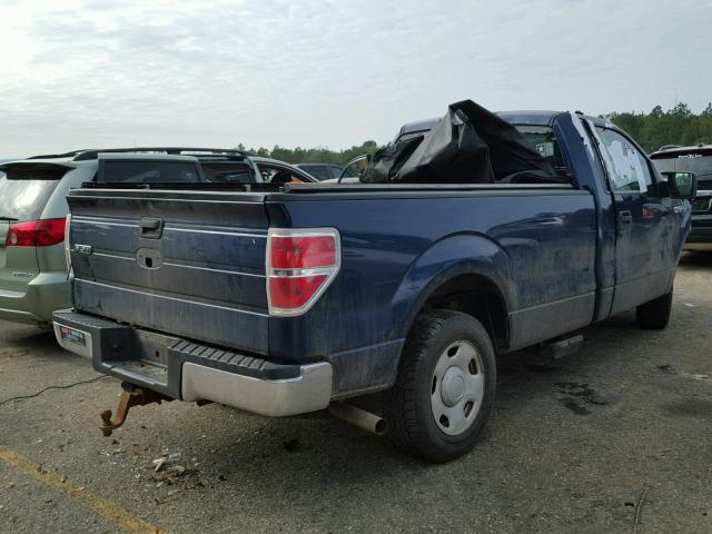 1FTRF12W39KB89905 - 2009 FORD F150 BLUE photo 4