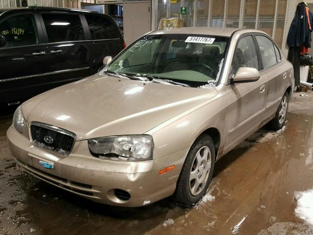 KMHDN45D93U664294 - 2003 HYUNDAI ELANTRA GL TAN photo 2