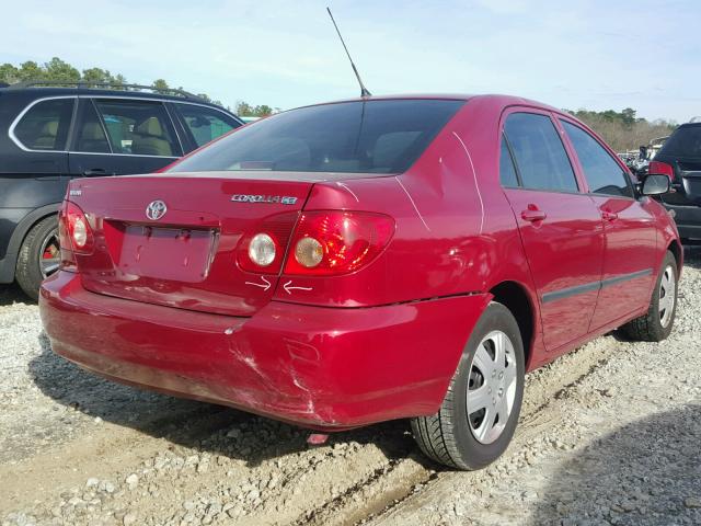 1NXBR32E95Z552021 - 2005 TOYOTA COROLLA CE BURGUNDY photo 4