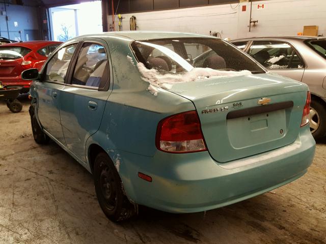 KL1TD52625B322111 - 2005 CHEVROLET AVEO BASE Zielony zdjęcie 3