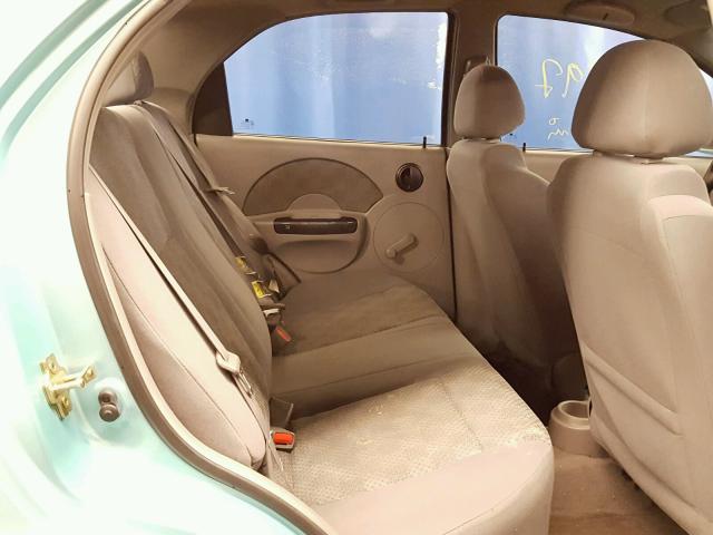 KL1TD52625B322111 - 2005 CHEVROLET AVEO BASE Zielony zdjęcie 6