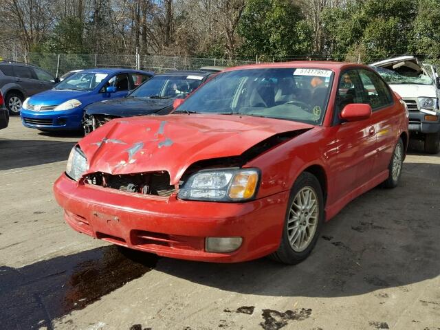 4S3BE6450Y7206439 - 2000 SUBARU LEGACY GT RED photo 2