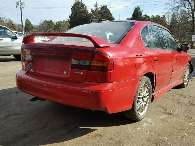 4S3BE6450Y7206439 - 2000 SUBARU LEGACY GT RED photo 4