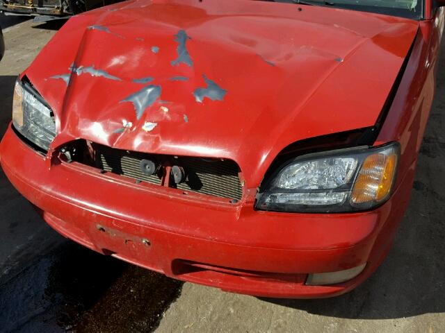 4S3BE6450Y7206439 - 2000 SUBARU LEGACY GT RED photo 9