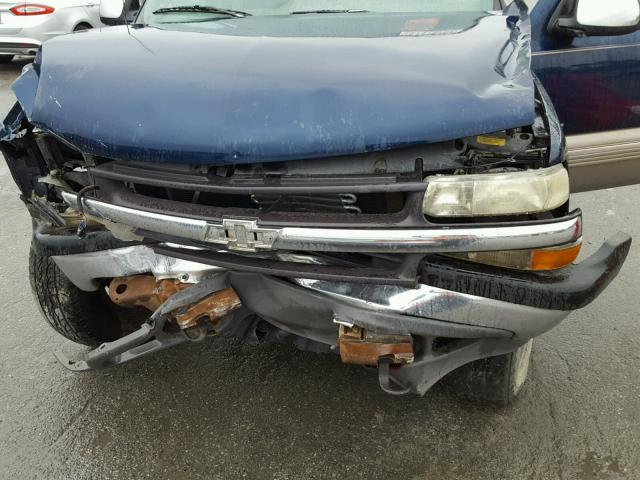 1GCEK19T9XE235044 - 1999 CHEVROLET SILVERADO BLUE photo 7