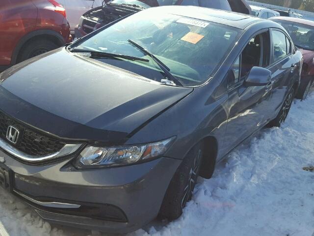 2HGFB2F55DH007113 - 2013 HONDA CIVIC LX GRAY photo 2