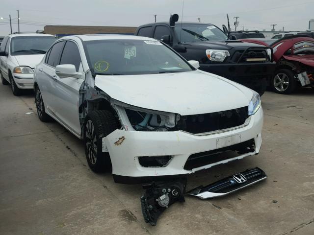 1HGCR6F75EA010133 - 2014 HONDA ACCORD HYB WHITE photo 1