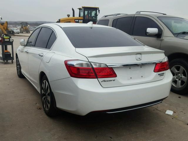 1HGCR6F75EA010133 - 2014 HONDA ACCORD HYB WHITE photo 3