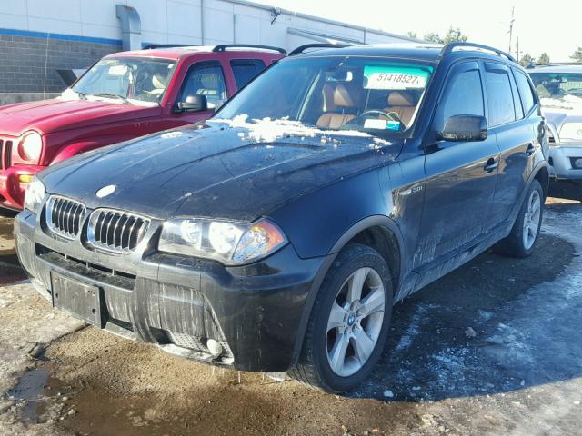 WBXPA93416WG83207 - 2006 BMW X3 3.0I BLACK photo 2