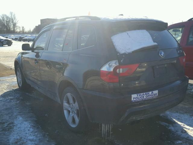 WBXPA93416WG83207 - 2006 BMW X3 3.0I BLACK photo 3