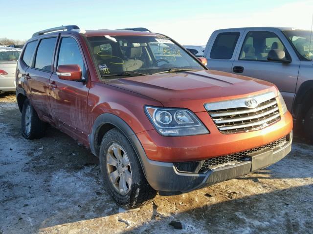 KNDJJ741495024072 - 2009 KIA BORREGO LX ORANGE photo 1