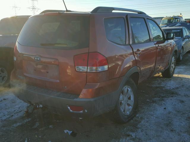 KNDJJ741495024072 - 2009 KIA BORREGO LX ORANGE photo 4