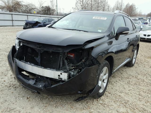 2T2BK1BA6AC012476 - 2010 LEXUS RX 350 BLACK photo 2