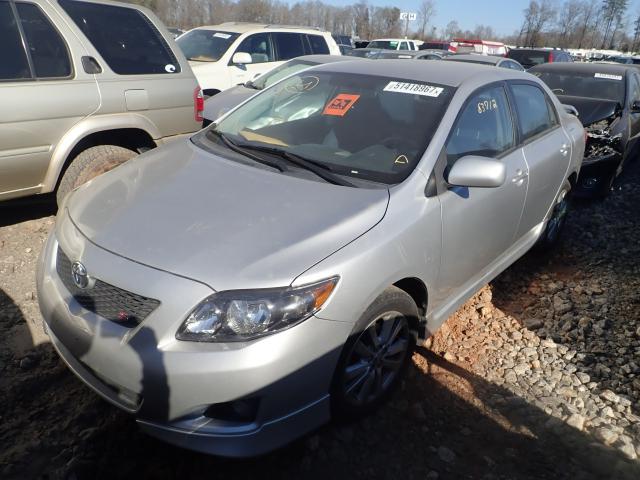 1NXBU4EEXAZ240252 - 2010 TOYOTA COROLLA BA SILVER photo 2