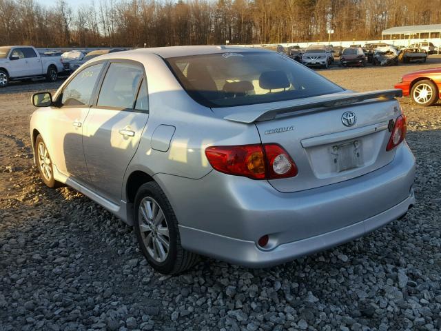 1NXBU4EEXAZ240252 - 2010 TOYOTA COROLLA BA SILVER photo 3