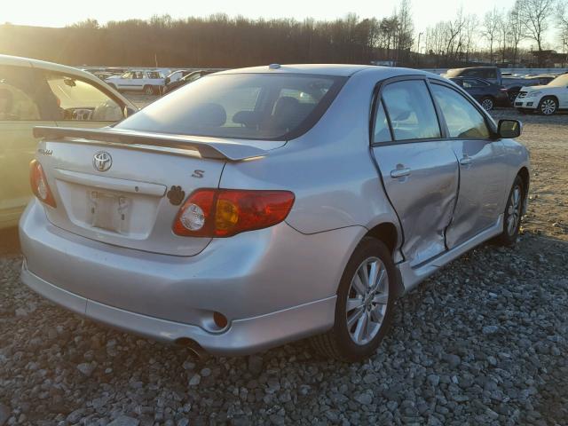 1NXBU4EEXAZ240252 - 2010 TOYOTA COROLLA BA SILVER photo 4