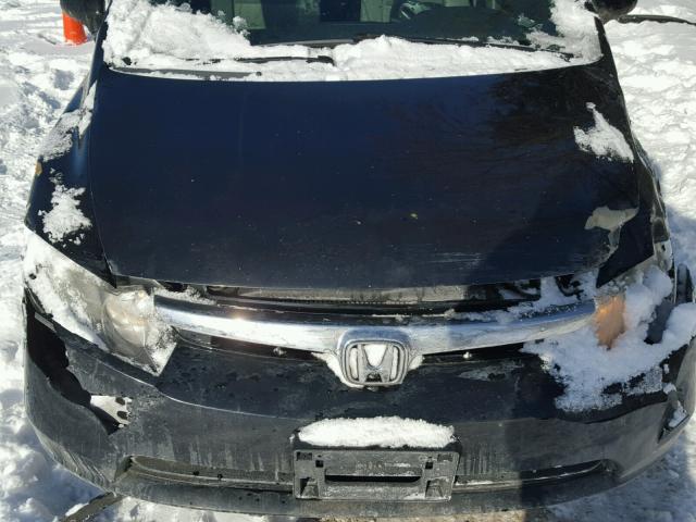 2HGFA16808H307039 - 2008 HONDA CIVIC EX BLACK photo 7