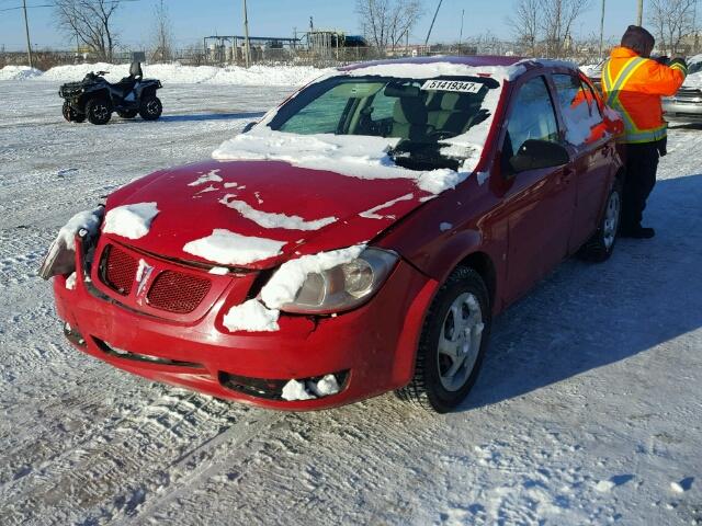 1G2AJ55F677140412 - 2007 PONTIAC G5 RED photo 2