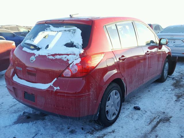 3N1BC1CP4CK288569 - 2012 NISSAN VERSA S RED photo 4