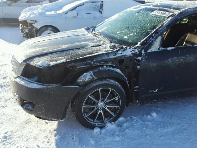 3LNHM28T37R611325 - 2007 LINCOLN MKZ BLACK photo 9