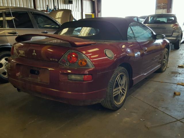 4A3AE75H33E200274 - 2003 MITSUBISHI ECLIPSE SP MAROON photo 4