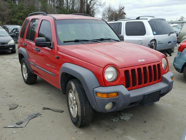 1J4GL48K33W657986 - 2003 JEEP LIBERTY SP RED photo 1