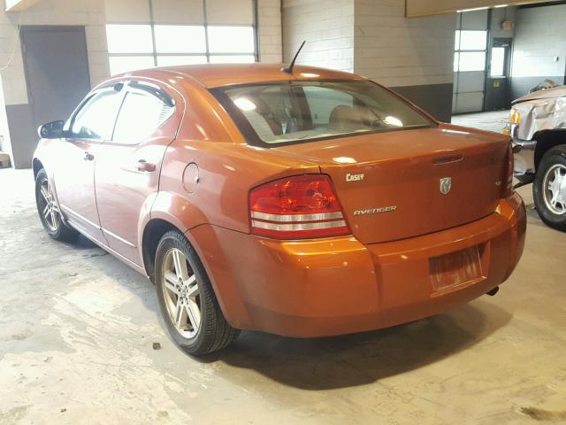 1B3LC56JX8N176801 - 2008 DODGE AVENGER SX ORANGE photo 3